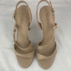 Aldo nude strap heels